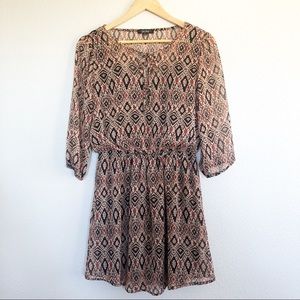 Bebop Boho Tribal Patterned Dress Sz medium